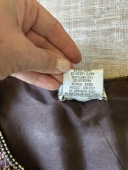 Vintage Stenay 100% Silk Beaded Sequin Jacket Women’s L Brown Art Deco Evening