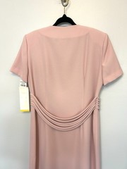 NWT Vintage 90s Peri Petites Pink Wiggle Dress 10P Secretary Cottagecore Button