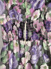 Vintage Terri Petites California Spaghetti Strap Floral Maxi Dress