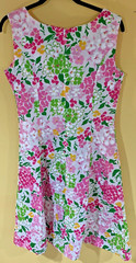 New! VTG Rosemary Long For New Perspective Dress 1960s Spring Flowers Size 14
