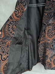 Harve Benard Blazer Vintage 90s Velvet Paisley Womens Size 8 Cotton Spandex NWT