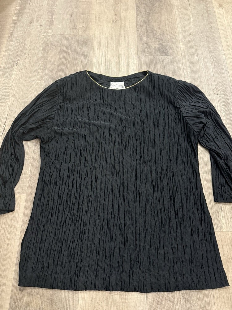 Vintage Ruth Norman New York Saks Fifth Avenue Black Blouse m/l or dress small