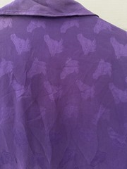 Vintage Ritz Silk Purple Blouse Equestrian Horse Cowgirl women’s S/M