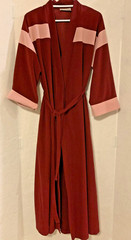 Vanity Fair Robe Polyester/Nylon Red & Pink Size Medium