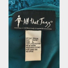Vintage 90s Crushed Velvet Mermaid Green Wiggle Dress Pearl Collar All That Jazz