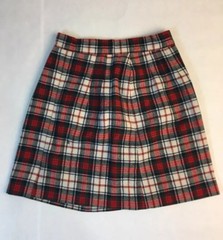 Vintage Pendleton Crepe Lined Wool Plaid Mini Skirt 26″ Waist Tartan