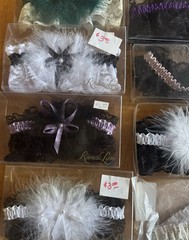 Lot of 18 Vintage Bridal Wedding Garters- New In Package Assorted Colors