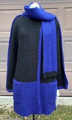 NWT IB Diffusion LG long cardigan duster coat pink wool mohair blend VTG