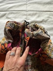 Vintage Guatemalan Patchwork Pants Embroidered Boho Ethnic Artisan Colorful M/L