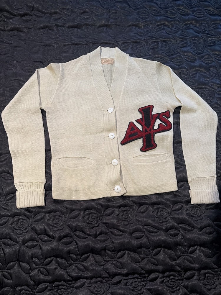 1940s varsity cardigan sweater size small