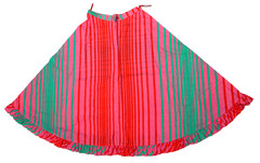 RARE Vintage 1990s Fenno Sport Finland Neon Pink Green Skater Dress Sz 10