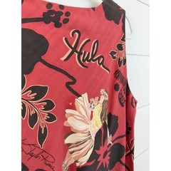 VINTAGE 90s Hilo Hattie x KIM TAYLOR REECE 100% Silk Floral Dress WOMEN LARGE
