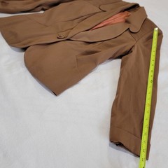 Vintage 1980s Brown Blazer Jacket Women Tailored Size S Designer Murray Sices
