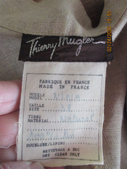 Vintage Thierry Mugler Natural Linen Jumpsuit Modernistic sz 38