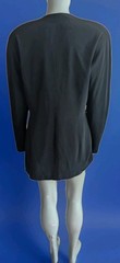Vintage 80s D’ore Black Draped Jacket w/Rhinestone Accent Draped Fold 16