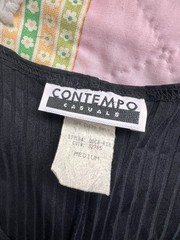 Vintage 80s Contempo Casual Black Ribbed Bodycon Maxi Dress S/M 90s Supermodel