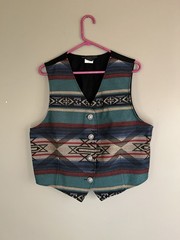 Vintage 90s ROPER Southwestern Aztec BOHO Cowgirl Women’s Vest Size XL VG++++