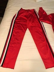 Cheerleader Sweats Sz M Red, White, Black, Jacket & Pants Set WARM UP SUIT