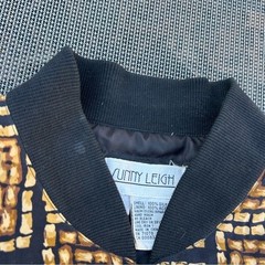 Vintage 90s Silk Bomber Jacket by Sunny Leigh Studio size medium whimsy