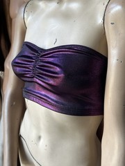Vintage Wet Seal Tube Top Bandeau Metallic Indie Sleaze Emo Scene Rave y2k 2010s