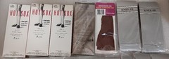 Lot of 45 VTG Knee Highs Blk, Bge Assorted Brands Plus & 9-11 Sz – 80s 90s -NOS!