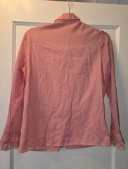 Vintage 70’s Phil Rose Pink And Lace Western Blouse. 13/14