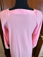 Vtg Aristocrat Sz Small Bubblegum Pink Dress Nightgown With Flowers 💐 Lace