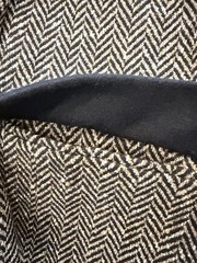 DORENE Made In Ireland Wool Tweed Herringbone Double Breasted Blazer UK 14 VTG