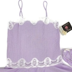 Vtg Deadstock Rosa Puleo-Szule Lily of France Lavender Nightie Panty Set Small
