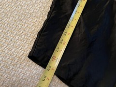 VTG Golden Bee Black Satin Kimono Full Length Robe Embroider Bird Rayon M -12
