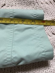 VTG Lands End Mint Green Lightweight Trench Coat Lined Button Up Women’s Medium