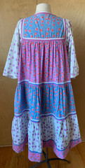 Vintage 1970’s STAR OF INDIA Tiered Floral cotton Dress Cottagecore Festival
