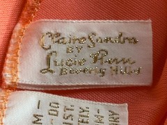 Vtg Lucie Ann Nylon Nightgown Sz Large Women’s Coral Lace Trim 70s Long