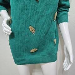 Vintage Victoria Harbour Beaded Green Size Large