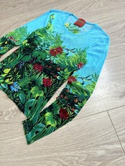 Vintage Kenzo Jungle Mesh Top Long Sleeved Y2k Size S Avant Garde French 90s