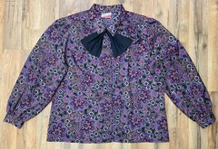 Vintage Jonquil by Judy Bond Multi Purple Floral Button Up Shirt Women’s Large