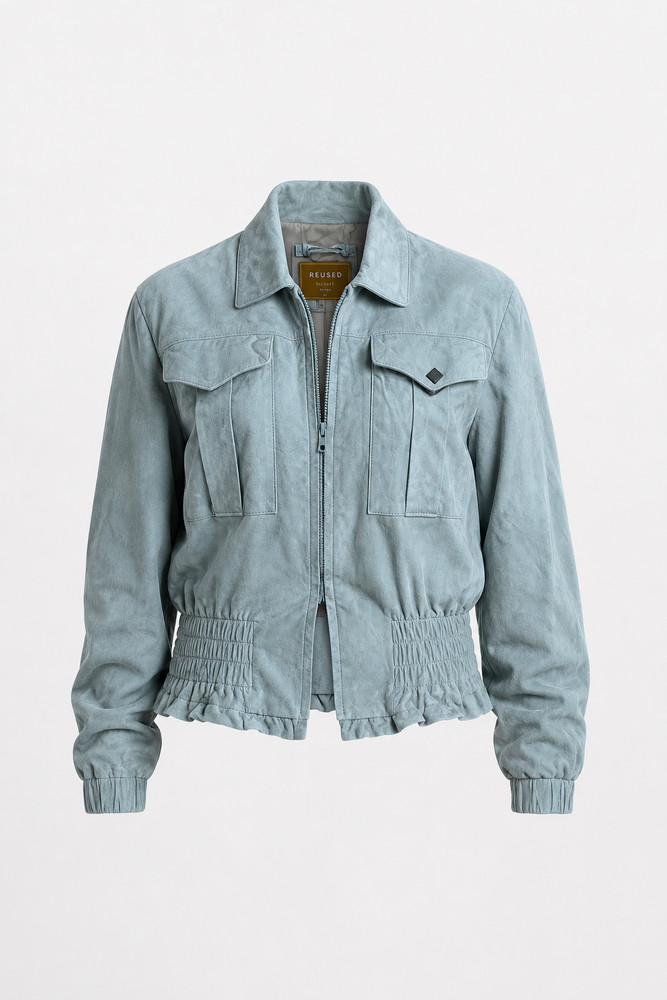 Francesca Stefani 1980s Vintage Gray Cotton Jacket Size M USA
