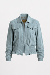 Francesca Stefani 1980s Vintage Gray Cotton Jacket Size M USA