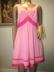 Vintage Shadowline Youth Pink nylon Babydoll nightgown 36B 32W