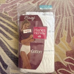 Vintage 1996 Hanes Her Way Cotton Briefs / Underwear Womens Size 8, Set Of 3