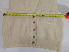 Villager angora cardigan sweater vest women size medium lamb wool vintage