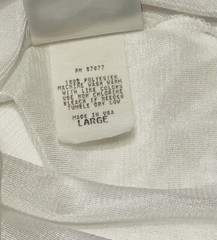 Vintage Collections Etc. Womens Semi Sheer Lace Lingerie Top White Large Lagom