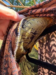 Vintage Carol Little Women’s L Open Front Jacket Art Wear Olive Green Boho Pads