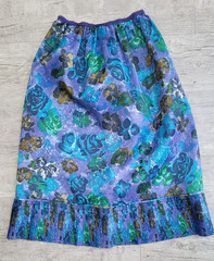 Vintage 1950’s CHARMODE Floral Half Slip Petticoat Accordion Pleats – Size S