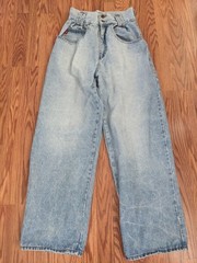 Vintage LEI baggy wide leg high rise jeans Y2K 90s l.e.i. light blue USA womens