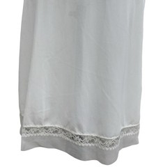 Vintage Ivory with Lace Babydoll Peignoir Nightgown Negligee w/ Shoulder Straps