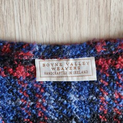 Vintage Boyne Valley Weavers Handcrafted Ireland Plaid Tweed Wool Open Vest Sz.L