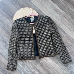 Vintage NWT stenay fully beaded jacket 100% silk womens size S