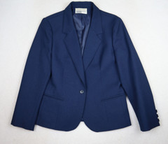 Vintage 70s Women’s Skirt Suit BLUE HABERDASHERY LESLIE FAY PERSONAL PETITES 8P