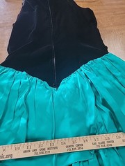 Women’s Vintage Zum Zum Black & Teal Cocktail Dress 9/10